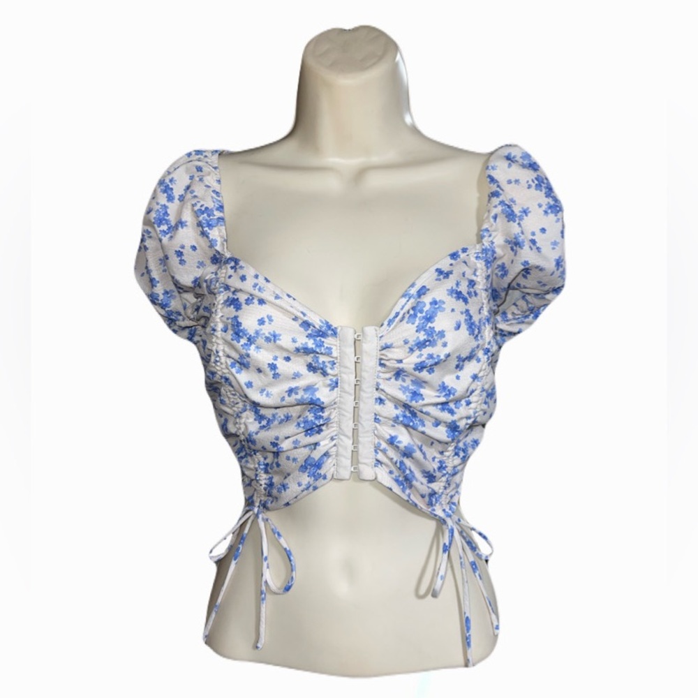 Floral Ruched Crop Top